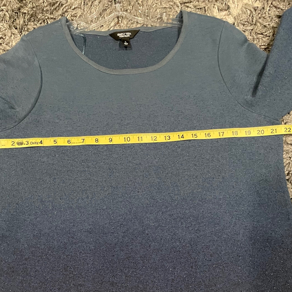 Simply Vera VeraWang Womens Blue Ombré Pullover Sweater Size Large - Picture 7 of 8